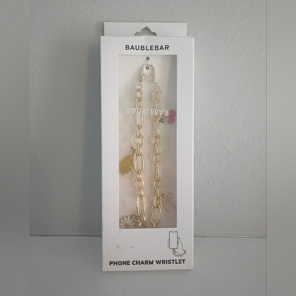 NWT Baublebar Phone Charm Wristlet Chain - Picture 1 of 5